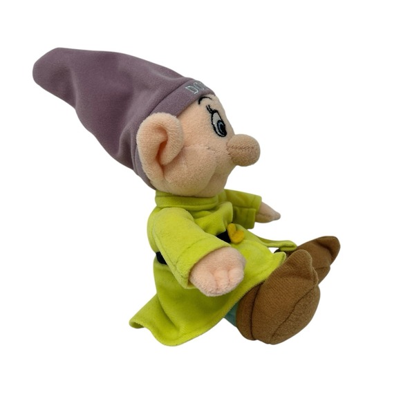 Disney Store Dopey‎ Bean Bag Plush Dwarf 8" Snow White & Seven Dwarfs Doll Toy - Picture 2 of 5